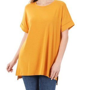 Zenana Oversized Golden Mustard Top